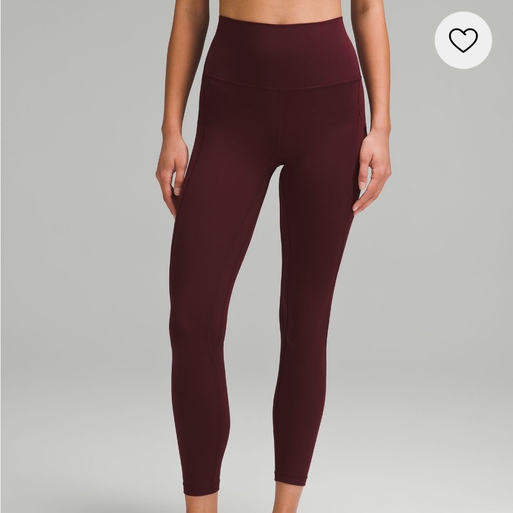 NWOT lululemon Align High-Rise Pant with Pockets 25" size 2 in Color Garnet